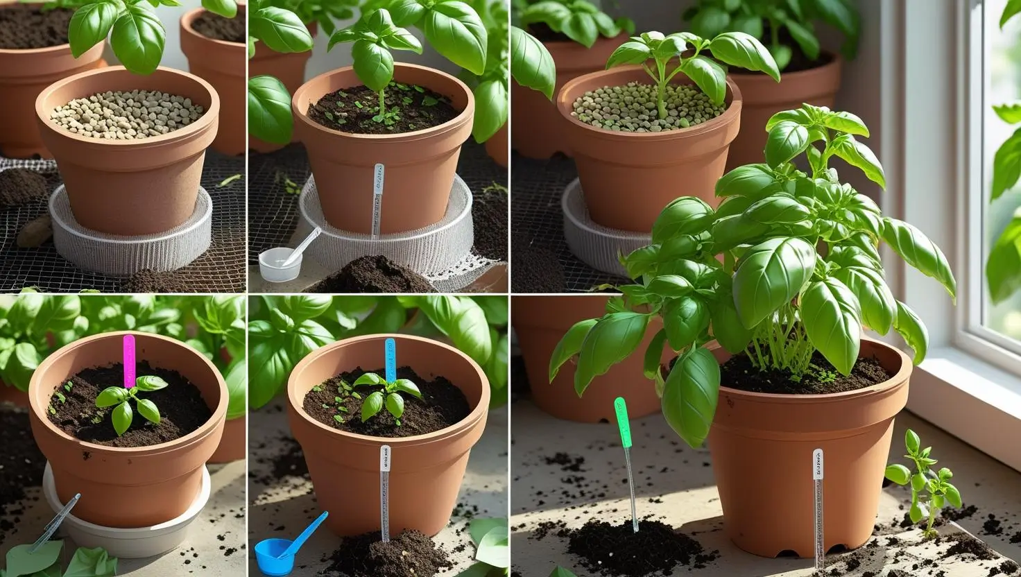 Passo a passo: Como plantar manjericão em vasos em apartamentos Com o local e os materiais prontos, o próximo passo é o plantio. Para plantar manjericão em vasos em apartamentos, você pode usar sementes ou mudas. Recomendo fortemente cultivar sementes para garantir um processo totalmente orgânico, embora exija mais paciência.